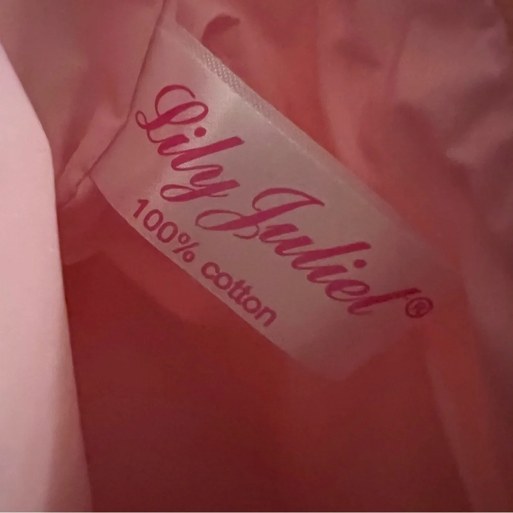 Lily Juliet Pale Pink Makeup Pouch Bag with White Monogram Embroidered “D” NEW
